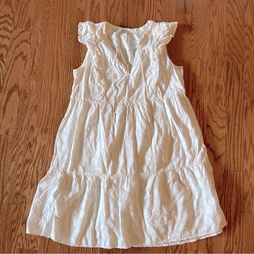 LOFT // Ivory & gold dress